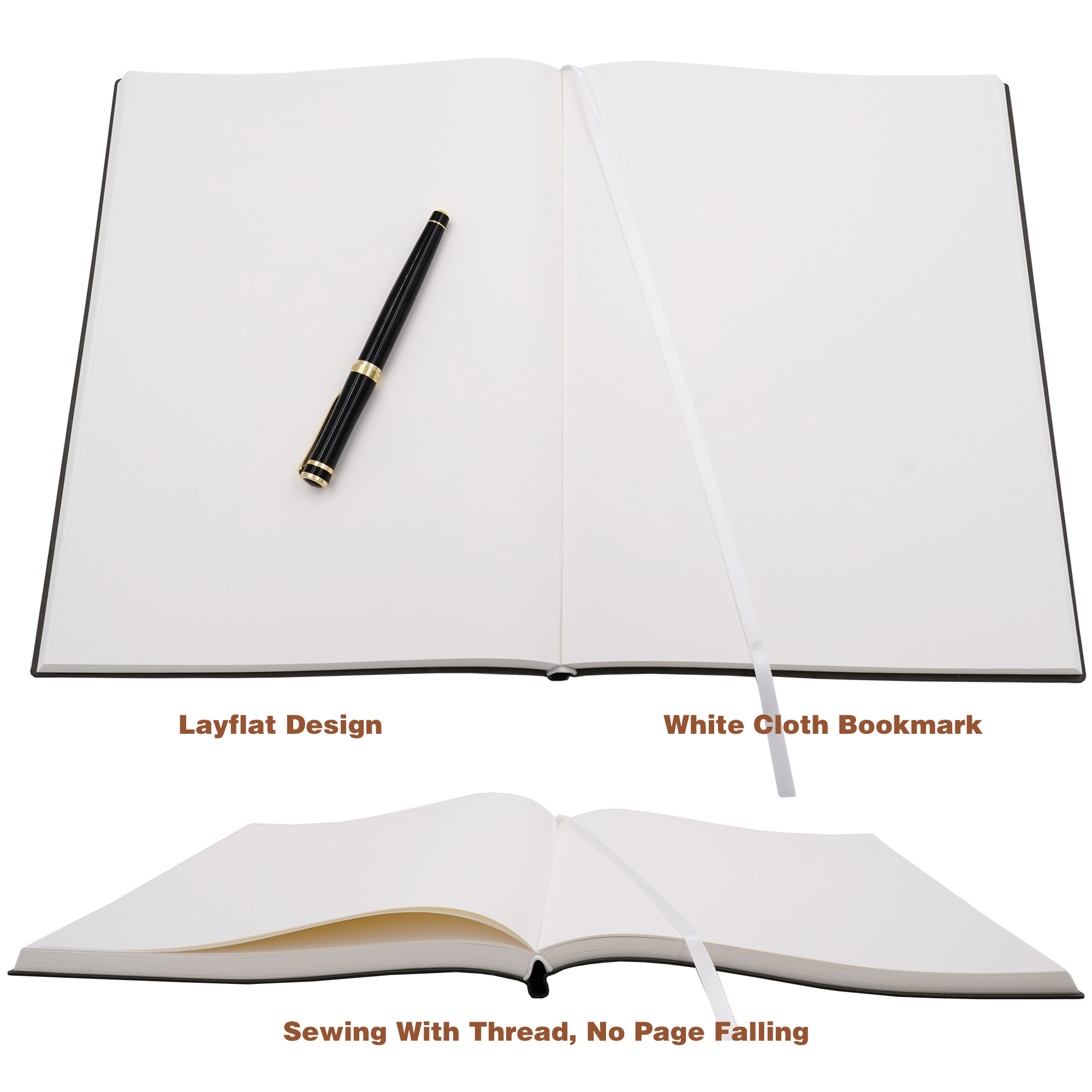  Journal for Writing, 320 Pages Leather Lined Notebook